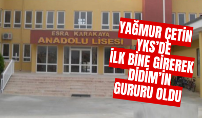 Yağmur Çetin, YKS’de ilk bine girerek Didim’in gururu oldu