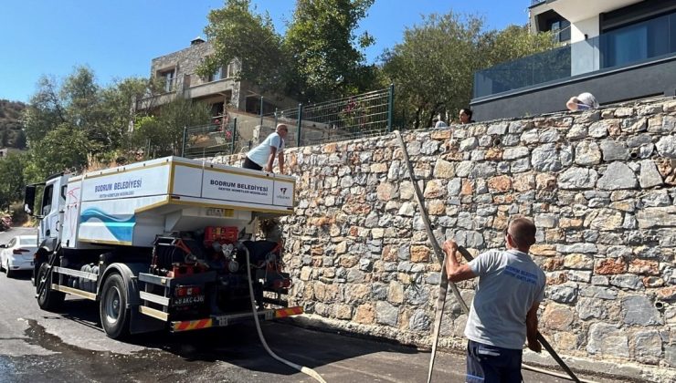 Bodrum’da tankerlerle su dağıtıldı