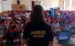 Didim’de narkotik ekipleri öğrenci ve öğretmenlere bilgilendirme yaptı